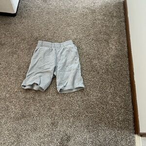 Casual Grey Cotton Blend Shorts